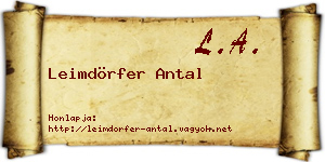 Leimdörfer Antal névjegykártya